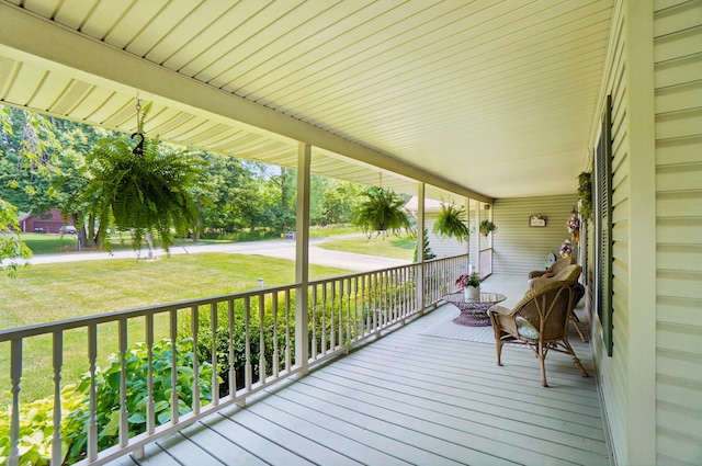 115 Deer Run Rd, Urbana, OH 43078 - wooden porch with a yard