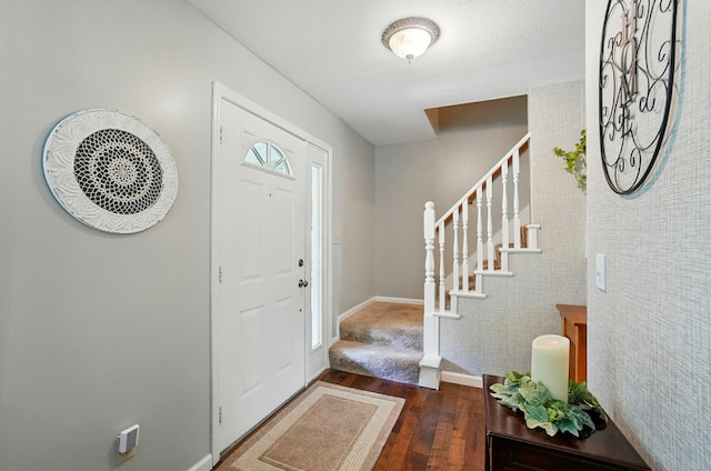 115 Deer Run Rd, Urbana, OH 43078 - foyer entrance featuring hardwood / wood-style floors and stairs