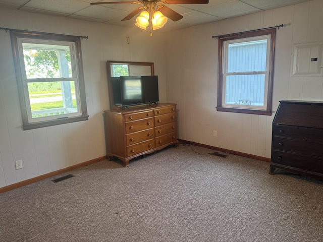 5319 Karafit Rd, Celina, OH 45822 - bedroom with electric panel, carpet flooring, and a ceiling fan