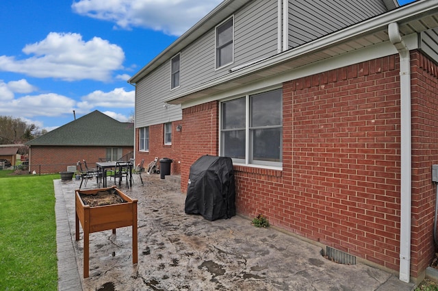 view of patio / terrace featuring fence and area for grilling