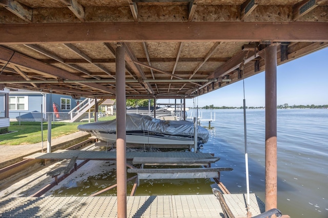 7535 Township Rd 269, Russells Point, OH 43348 - dock with boat lift and a water view
