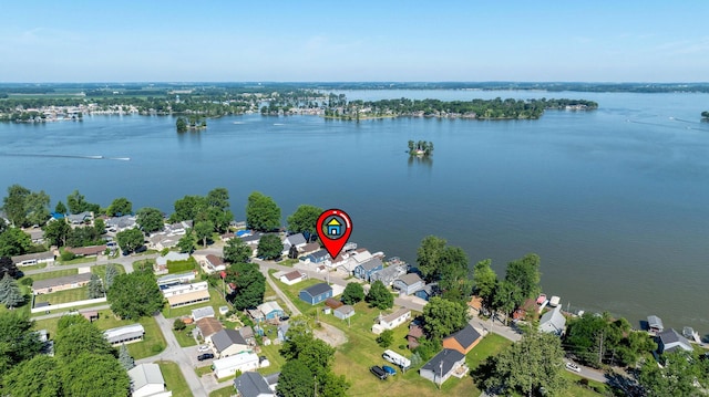 7535 Township Rd 269, Russells Point, OH 43348 - aerial view of property's location featuring a large body of water and nearby suburban area
