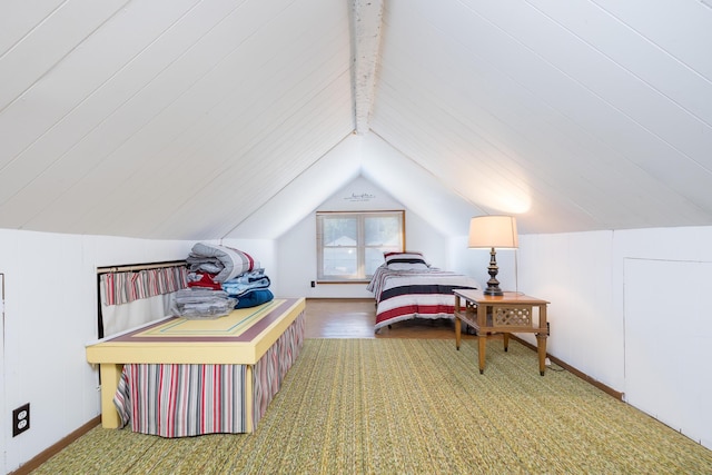 7535 Township Rd 269, Russells Point, OH 43348 - bedroom featuring vaulted ceiling and baseboards