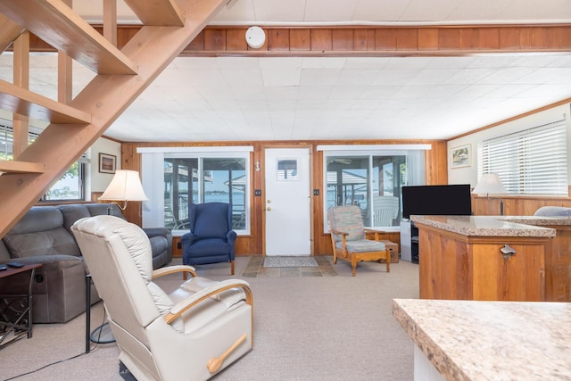 7535 Township Rd 269, Russells Point, OH 43348 - living room featuring light carpet
