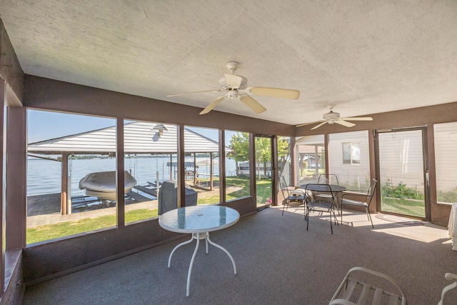 7535 Township Rd 269, Russells Point, OH 43348 - sunroom with a ceiling fan and outdoor dining area