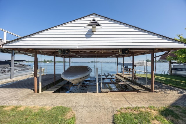 7535 Township Rd 269, Russells Point, OH 43348 - dock area featuring boat lift and a water view