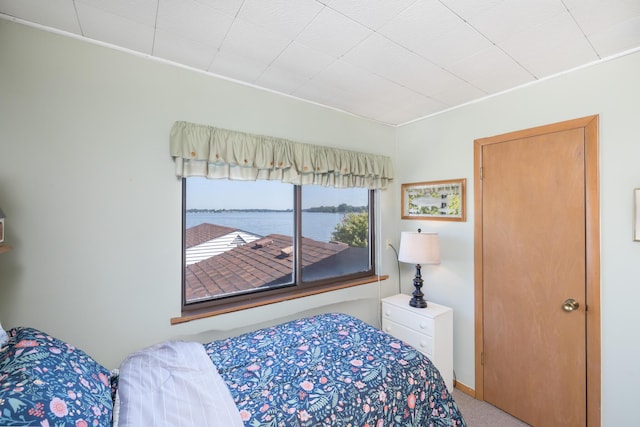 7535 Township Rd 269, Russells Point, OH 43348 - bedroom featuring carpet and a water view