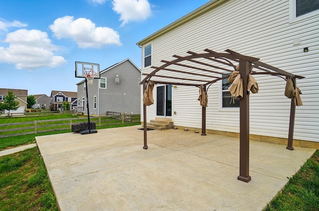 1087 Ayrshire Dr, Columbus, OH 43207 - view of patio / terrace with entry steps and a pergola