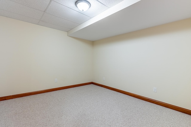 11370 Crottinger Rd, Plain City, OH 43064 - finished basement featuring carpet floors, baseboards, and a paneled ceiling
