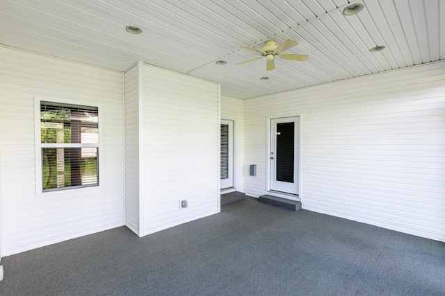 11370 Crottinger Rd, Plain City, OH 43064 - view of patio / terrace featuring ceiling fan