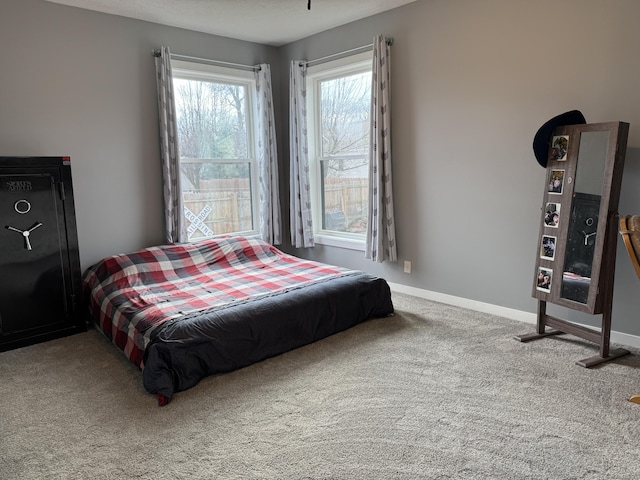 view of carpeted bedroom