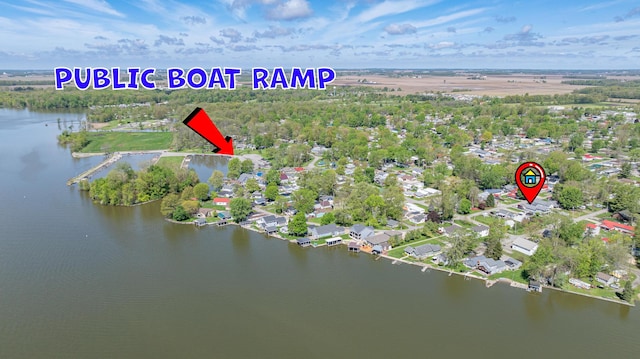 11068 Big Bear Path, Lakeview, OH 43331 - aerial view of property's location featuring a large body of water and nearby suburban area