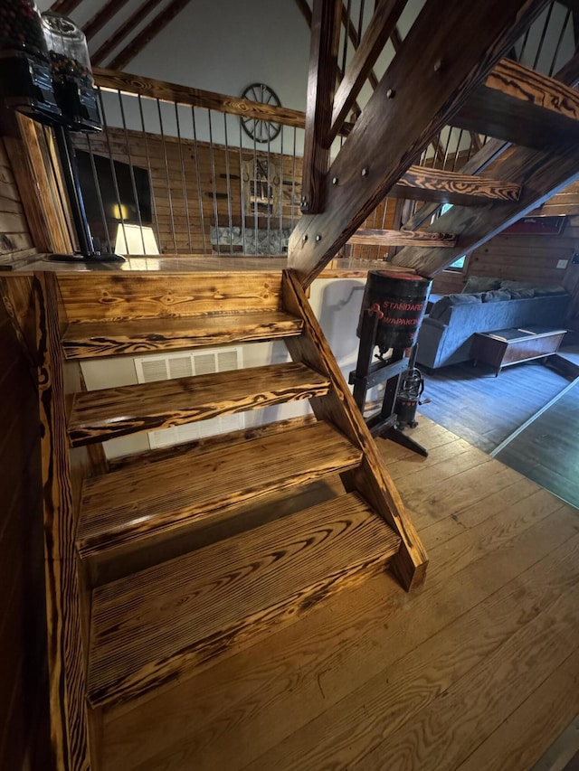 18866 Weimert School Rd, Wapakoneta, OH 45895 - stairs with hardwood / wood-style floors