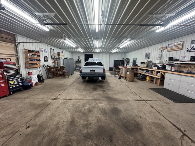 18866 Weimert School Rd, Wapakoneta, OH 45895 - garage featuring a workshop area