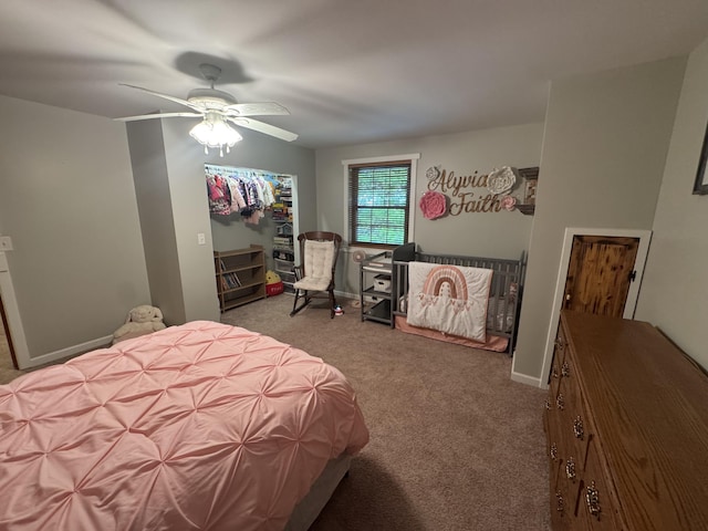 18866 Weimert School Rd, Wapakoneta, OH 45895 - carpeted bedroom featuring ceiling fan