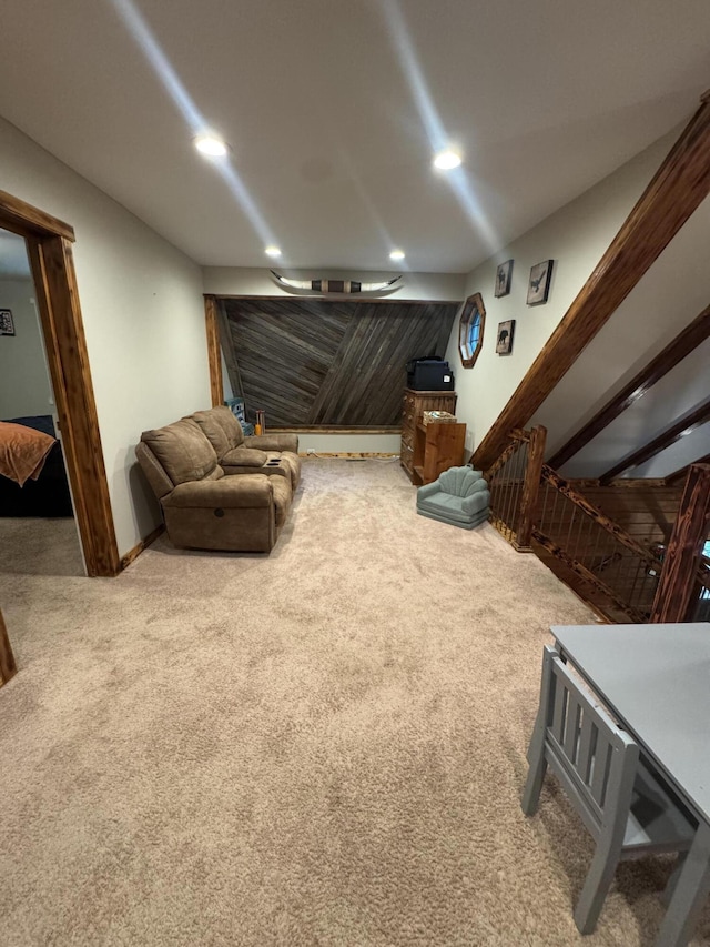 18866 Weimert School Rd, Wapakoneta, OH 45895 - carpeted living room featuring recessed lighting and baseboards
