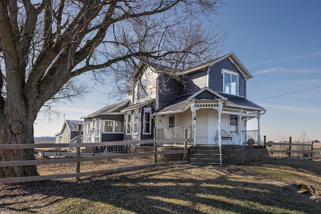 view of front of house with a porch