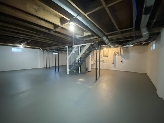 view of basement