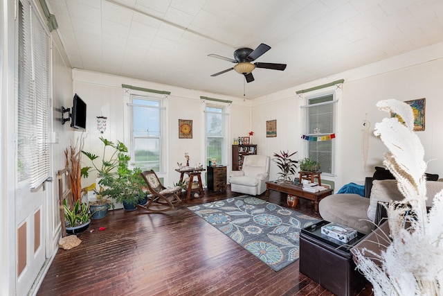 815 Mckaig Ave, Troy, OH 45373 - living area with a ceiling fan and wood-type flooring