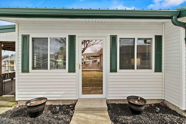 view of doorway to property