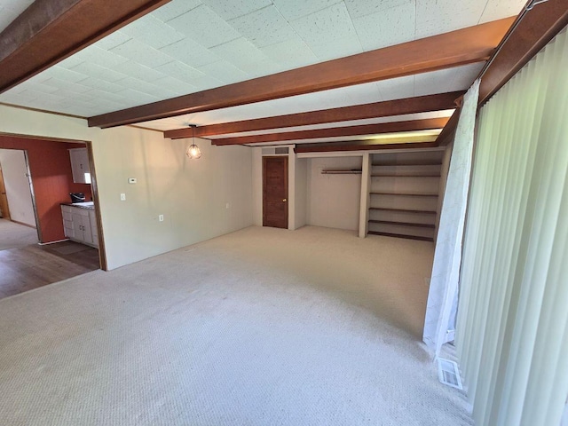1134 Cedarview Dr, Springfield, OH 45503 - unfurnished bedroom featuring carpet and beam ceiling
