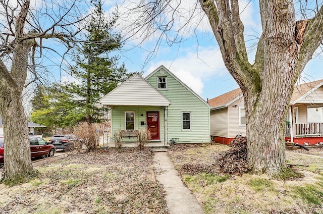 bungalow-style home with covered porch