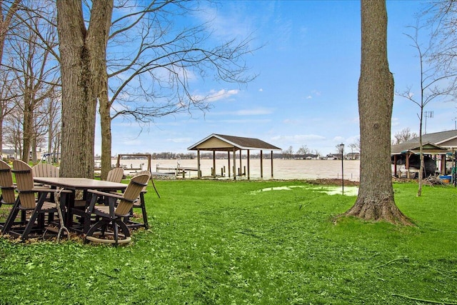 view of yard featuring a gazebo