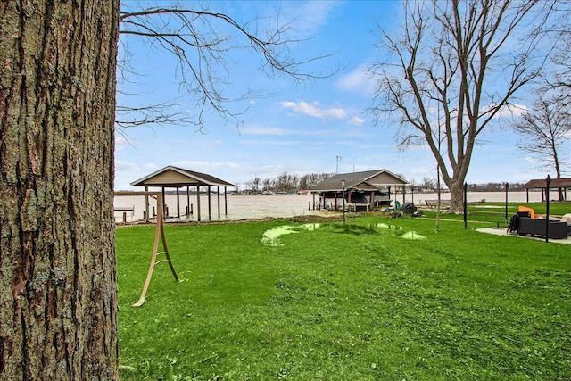 view of yard featuring a gazebo