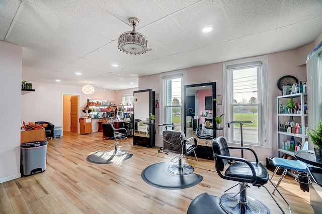 1652 N Limestone St, Springfield, OH 45503 - recreation room featuring light wood finished floors and recessed lighting