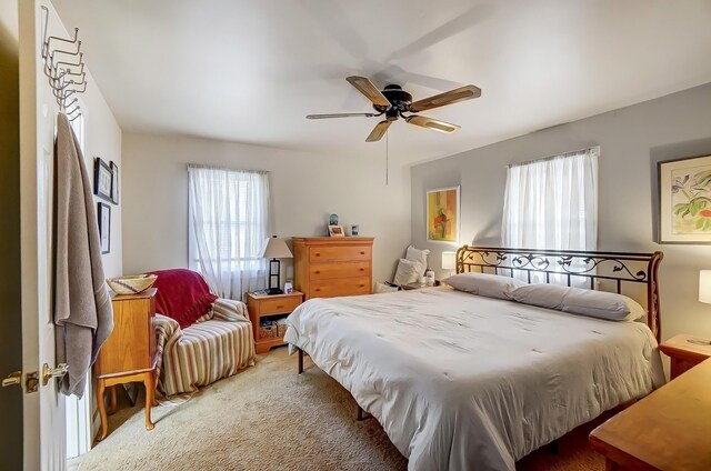 3727 Groves Rd, Lima, OH 45805 - carpeted bedroom featuring a ceiling fan