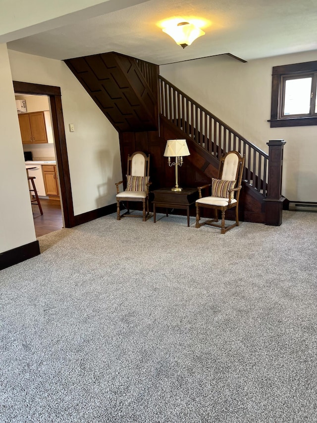 9969 State Route 49, Rockford, OH 45882 - living area with carpet and stairway