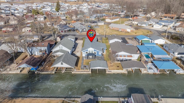 drone / aerial view featuring a residential view