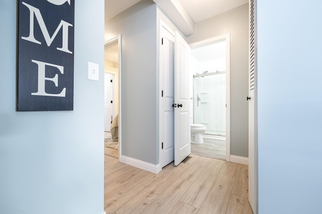 11546 Horseshoe Channel Dr, Lakeview, OH 43331 - hall with light wood-type flooring and baseboards