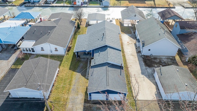 aerial view featuring a residential view