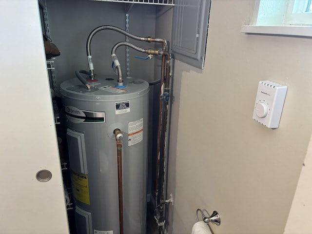 1353 Lee Rd, Troy, OH 45373 - utility room with electric water heater and electric panel