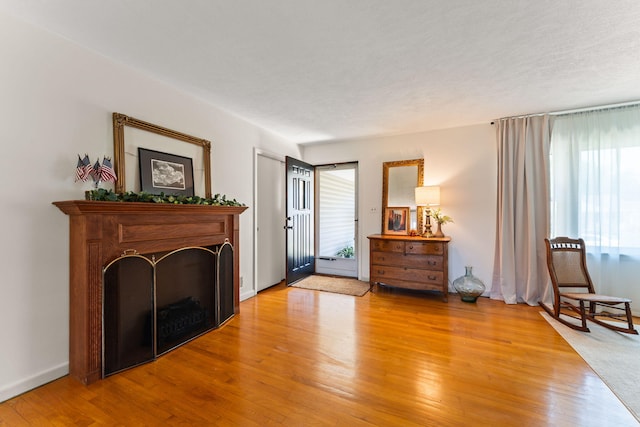 542 Lohnes Dr, Fairborn, OH 45324 - living area with light wood-style floors and a fireplace