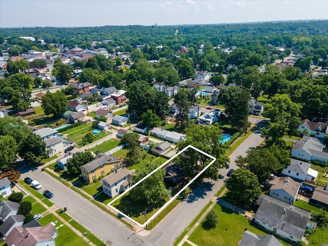 188 S Walnut St, Germantown, OH 45327 - aerial view of residential area with property parcel outlined