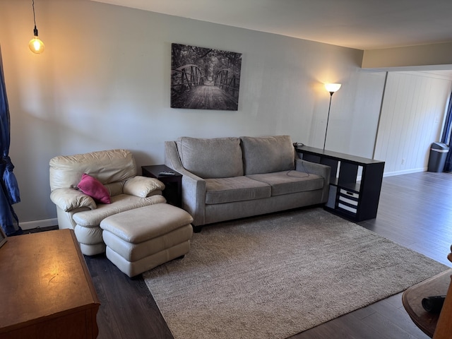 1008 Manor Ln Unit C, Columbus, OH 43221 - living room with wood finished floors and baseboards