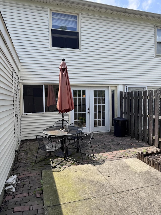 1008 Manor Ln Unit C, Columbus, OH 43221 - view of patio / terrace with french doors and fence