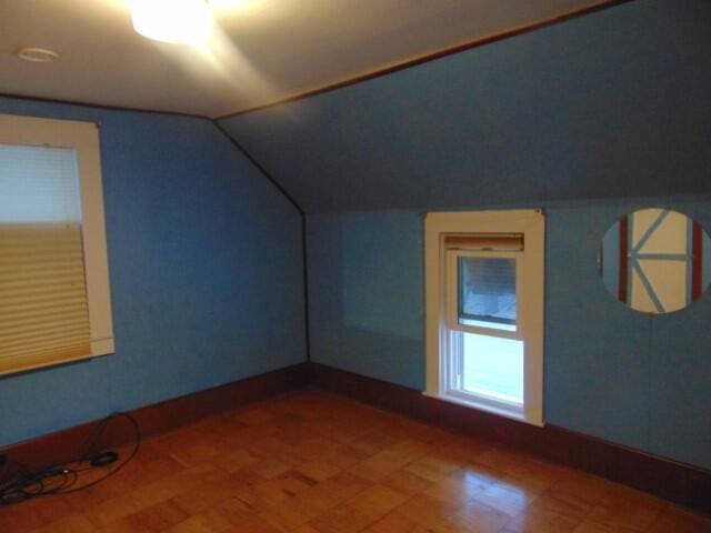 bonus room with lofted ceiling