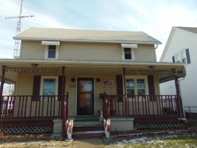 view of front facade with covered porch