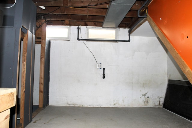 view of basement