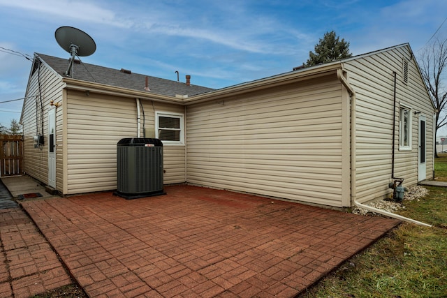 view of patio featuring central AC unit