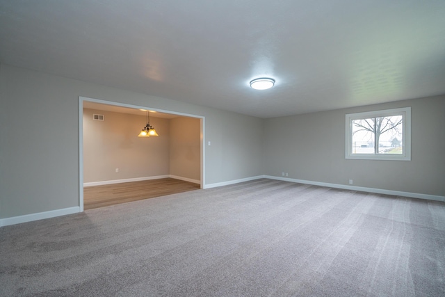 view of carpeted empty room