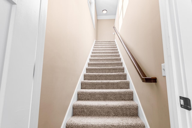 stairs with baseboards