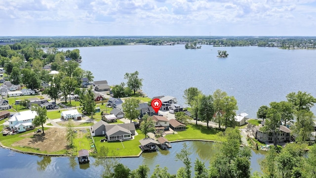 7868 Beech Ave, Russells Point, OH 43348 - aerial perspective of suburban area with a nearby body of water