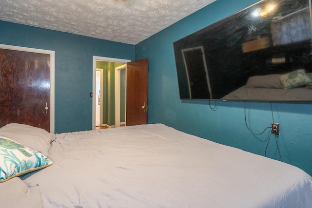 bedroom with a textured ceiling