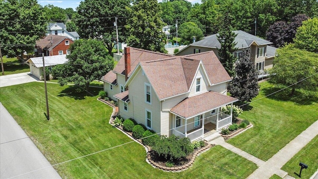 402 E Baird St, West Liberty, OH 43357 - aerial view of property and surrounding area