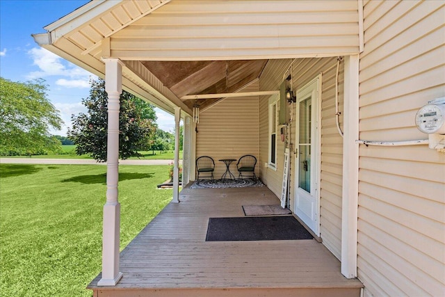 402 E Baird St, West Liberty, OH 43357 - deck with a lawn