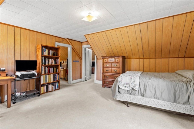 402 E Baird St, West Liberty, OH 43357 - carpeted bedroom with wooden walls